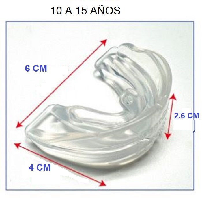 Guardas Bucales Infantiles 3 tamaños, 2, 3, 4, 5 años / 6,7,8,9 años / y 10 años en adelante con 2 Etapas Gel Silicona